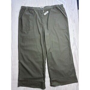 Max Studio  Wide Leg Trouser Linen-rayon full-length patch pockets NWT Size 3X